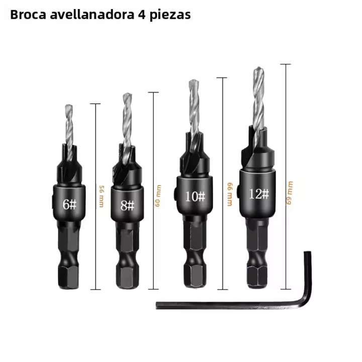 Broca Conica De Alta Velocidad Para Madera Y Plástico Corte De Abrazaderas Universal Para Agujeros Pilotos Y Aluminio Herramienta De Carpintería - 1