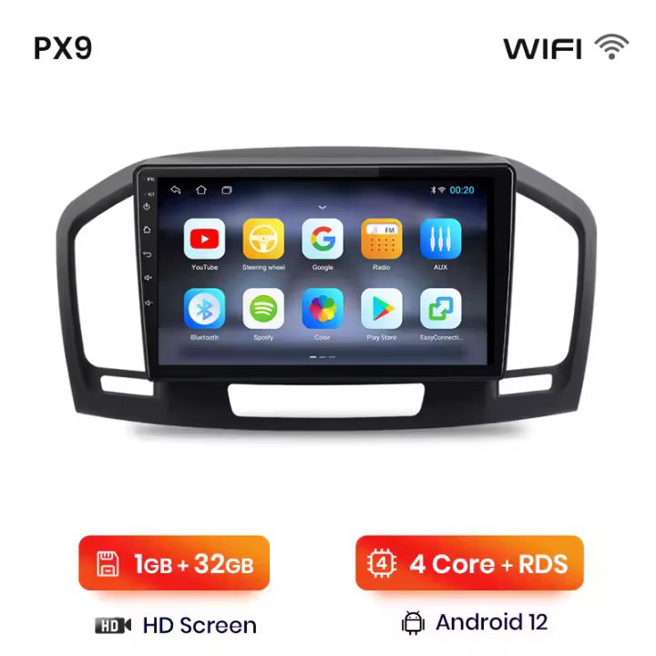 AWESAFE inalámbrico CarPlay Android Auto Radio para Buick Regal Opel Insignia 2009 2010 2011 2012 2013 coche reproductor multimedia GPS 2 din autoradio volante controles RDS Bluetooth - 1