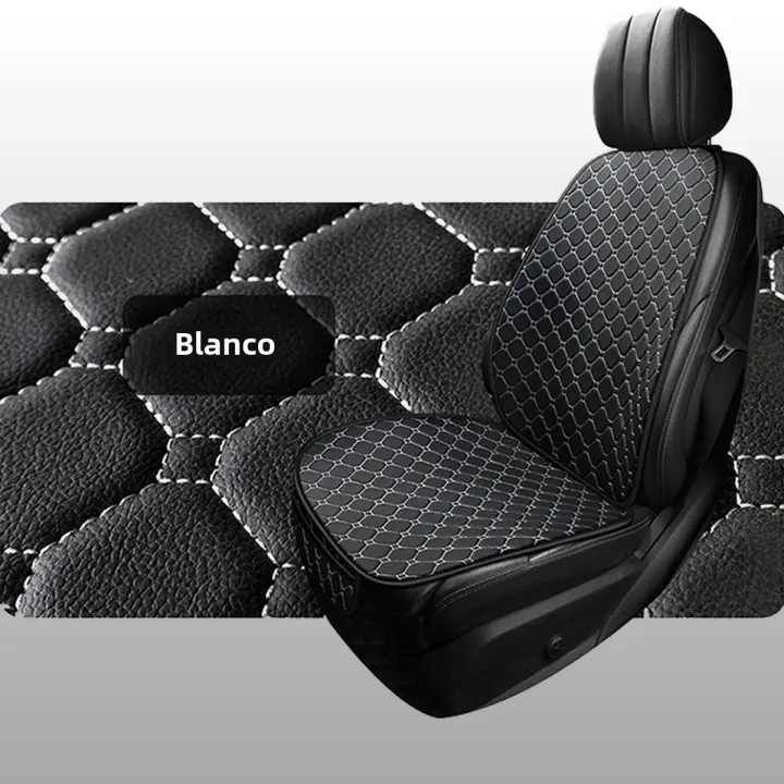 Cojín De Asiento De Coche De Cuero PU Cubierta Sencilla Para Asiento Delantero Resistente Al Desgaste Y Duradero Adecuado Para Todas Las Estaciones - 1