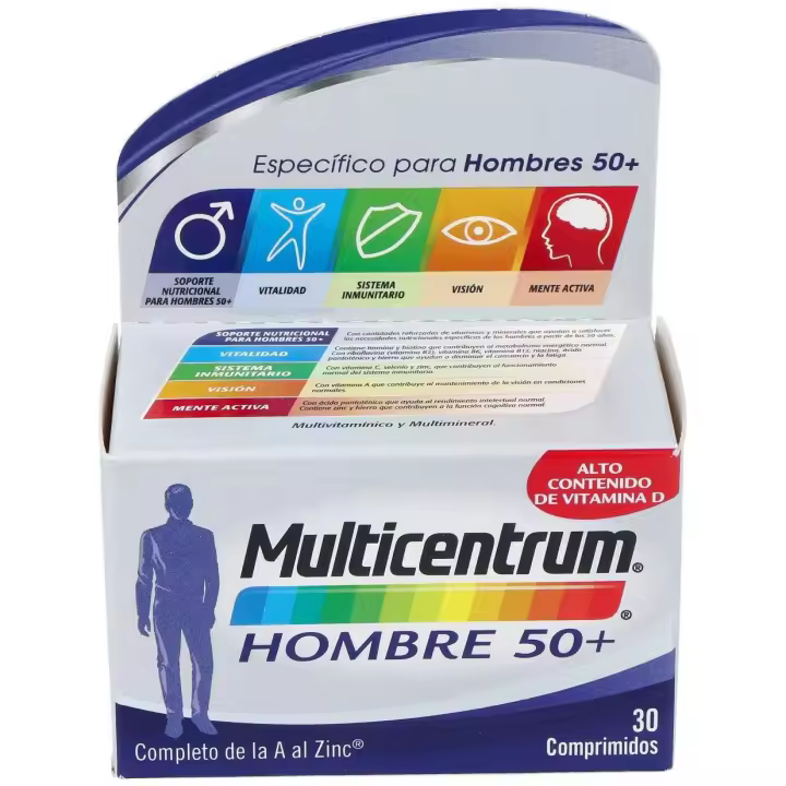 Multicentrum Hombre 50+, 30 Comprimidos - 1
