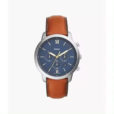 FOSSIL Reloj Neutra Cronógrafo de Piel Marrón FS5453 - 44 Mm - 1