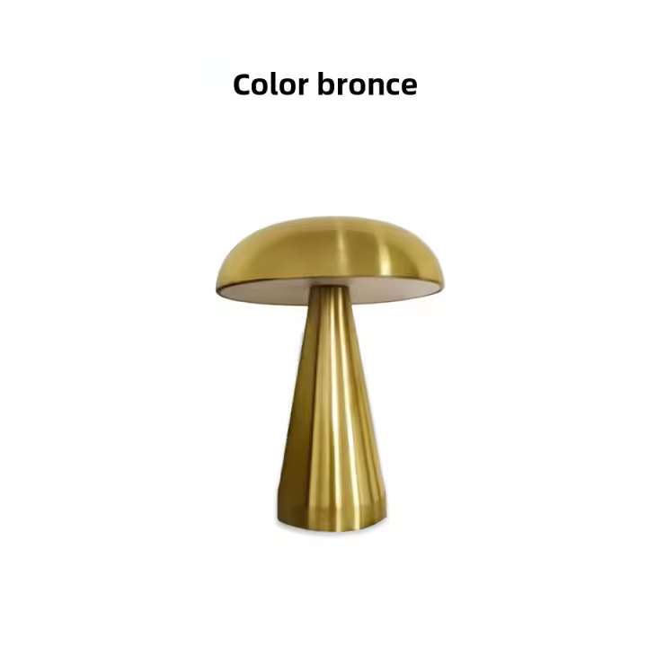 Lámpara De Mesa Retro LED Con Sensor Táctil Luz Nocturna De 3 Temperaturas De Color Forma De Hongos Para Decoración De Bar Y Restaurante Oficina Y Dormitorio - 1
