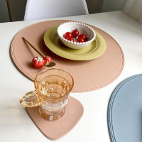 1/6/10PCS Tapetes Redondos Para Mesa De Cocina Negros No Esmerilados Impermeables Lavables Duraderos Para Decoración De Mesa Al Aire Libre - details 10
