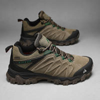 Zapatos De Senderismo De Cuero HIKEUP De Alta Calidad Duraderos Para Hombres Deportes Al Aire Libre Trekkng Subida Escalada Caza Zapatillas Negros Grises Caqui Tallas 40-45 - details 27