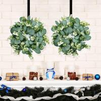 1Pcs Eucalipto Artificial Rama Verde Para Decoración De Hogar Y Bodas Guirnalda De Exterior Para Puerta Pared Y Ventana - details 5