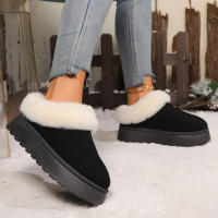 Nuevos Zapatos De Lana Para Mujer 2024 Botas De Nieve De Plataforma Calientes Botillas Antideslizantes Para Exteriores Zapatos Con Lantejuela De Nubuck Suela De TPU Adecuados Para Invierno - details 2