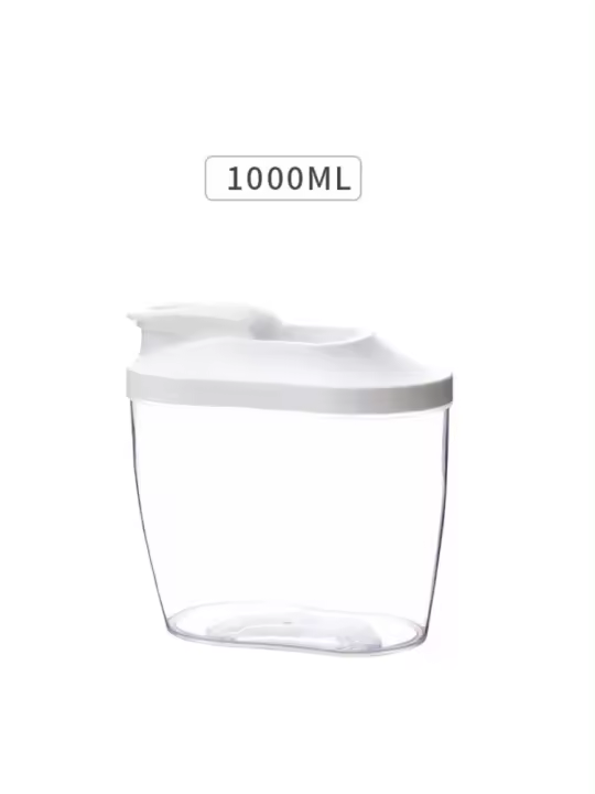 Contenedor De Alimentos Ecológico De Plástico 1000ML / 1500ML Juego De Organización De Pantry Para Cereales Polvo De Leche Granos Y Dulces - 1