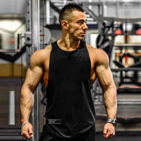 Camiseta Deportiva Para Hombre Sin Mangas De Algodón Transpirable Para Correr Y Gimnasio Estilo Casual Vestimenta Ligera Para Verano - details 11