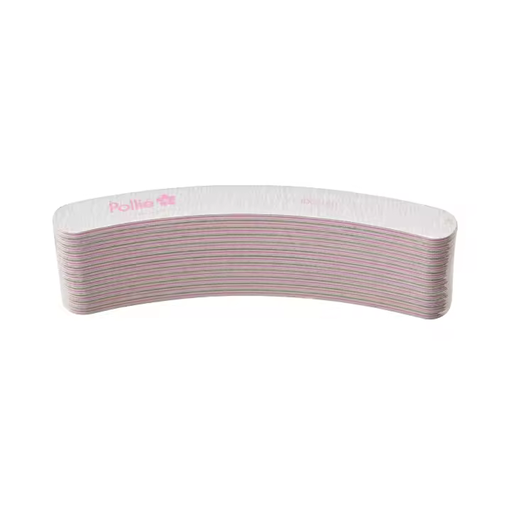 PACK 12 LIMAS 100/180 ZEBRA CURVA ACOLCHADA (marca: Pollié) - 1