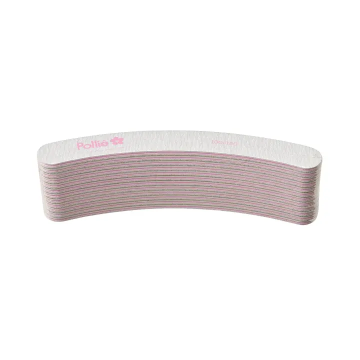 PACK 12 LIMAS 100/180 ZEBRA CURVA ACOLCHADA (marca: Pollié) - 1