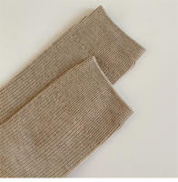 Calcetines De Mujer Estilo Retro Breves De Color Sólido Casual Transpirables Para Otoño E Invierno Suaves Y Cómodos - details 11