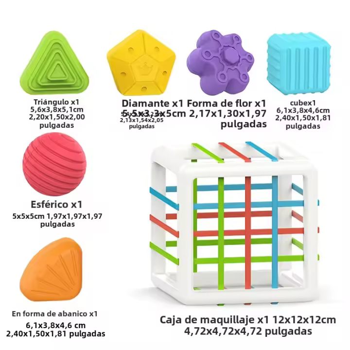 Juguete De Rompecabezas Deportivo Para Niños En Cubos De Color Bloque Para Coordinación Ocular-Motorial Juguetes Educativos Para Bebés - 1