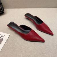Sandalias De Verano Para Mujer Con Tacón Bajo Cierre En La Parte Delantera Mules Casuales Estilo Callejero Zapatillas Slip on Media Sandalias Loafers - details 10
