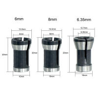 Chorro De Precisión Para Taladro De Madera Y Router De Grabado Electrónico Collet Chuck Manual 6 8 6.35 Piezas Individuales O En Pack De 3 - details 2
