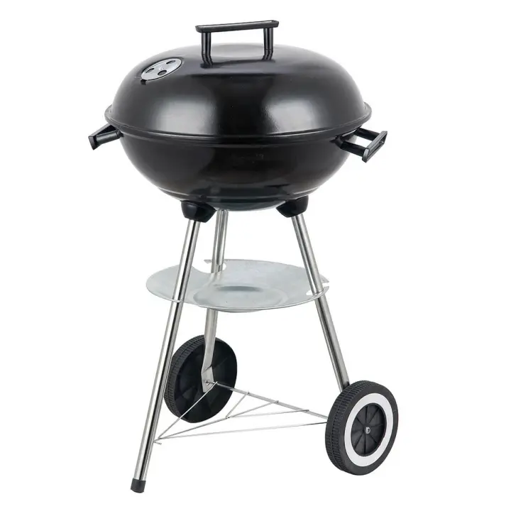 Lola Home Barbacoa de carbón Milena con parrilla de acero negra de 74x45x41 cm - 1