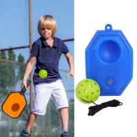 Entrenador De Pickleball Azul Con 40 Agujeros Octagonal Estabilizador De Ejercicio Principal Base De Rebound Para Interior Y Exterior - details 0