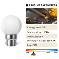 Paquete de Globos LED 10B22 G45, Blanco cerrado 3500K, 3W G45, 180lm, carcasa de policarbonato mate, no regulable [Clase Energética G] - details 0