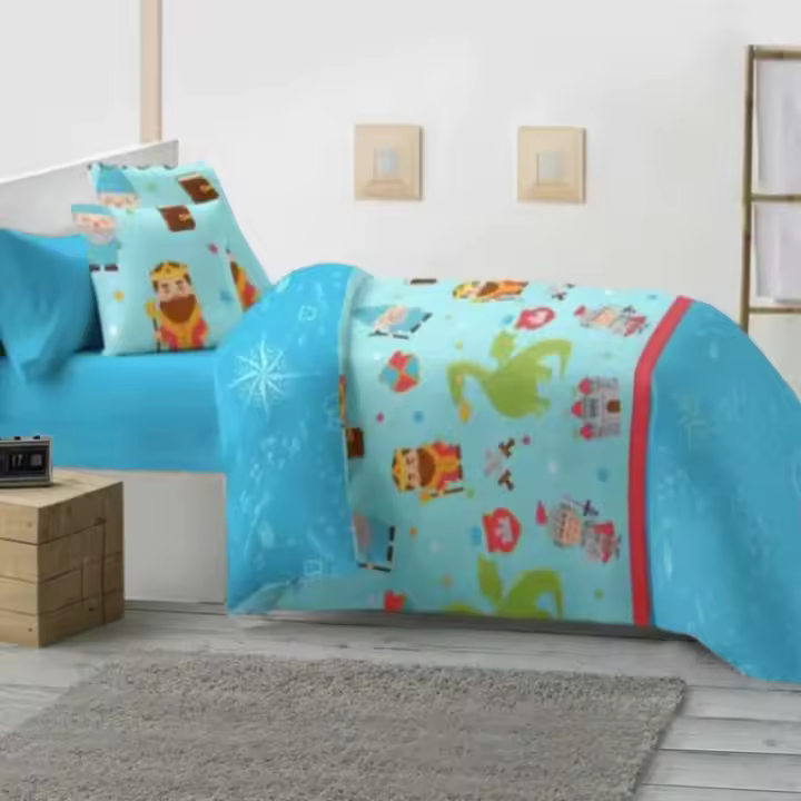 TIENDA EURASIA - Edredón Nórdico Reversible, Cama 90/105 cm, 180 x 260 cm, Estampado Infantil, Relleno de Fibra Siliconada - 1