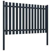 vidaXL Panel de valla acero recubrimiento polvo antracita Dimensiones 174.5 x 75 cm,  174.5 x 100 cm,  174.5 x 125 cm y mas Perfecta para plantas y animales, múltiples usos malla para ventilación, seguridad, ventana, jardín - details 3