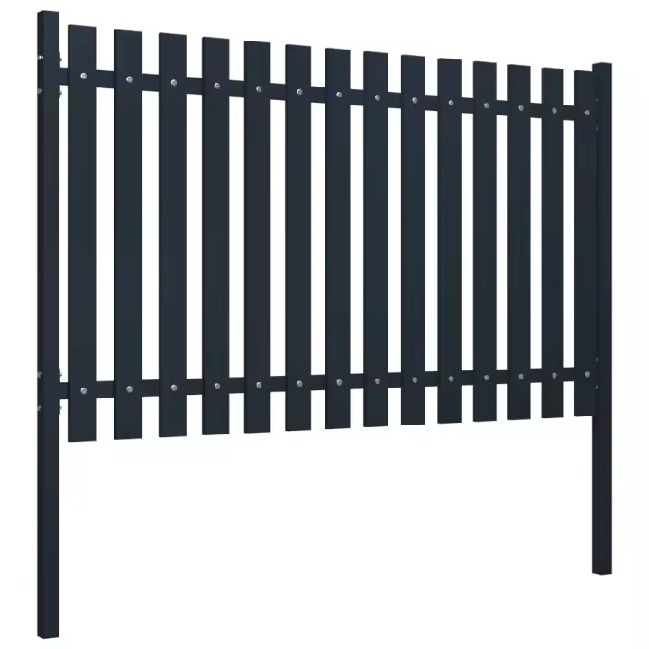 vidaXL Panel de valla acero recubrimiento polvo antracita Dimensiones 174.5 x 75 cm,  174.5 x 100 cm,  174.5 x 125 cm y mas Perfecta para plantas y animales, múltiples usos malla para ventilación, seguridad, ventana, jardín - 1
