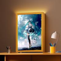Figura De Anime Hatsune Miku Con Luz LED Para Fotografía Kawaii Figura De Acción PVC Juguete Coleccionable Regalo Para Niñas - details 1
