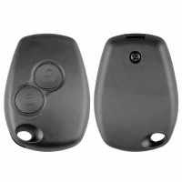Banner - Carcasa mando llave del coche 2 botones compatible con Renault Clio, Twingo, Megane, Laguna y Kangoo negro