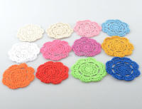 30Pcs Cojines De Mesa Redondos De Crochet Tapetes Para Vajilla Y Lámparas 10cm Eco-amigables De Poliéster Y Algodón Estilo Prairies Chic - details 2