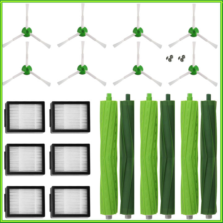 MIRTUX Recambios para iRobot Roomba E5 E6 i7 i7+ i3 i3+ i4 i4+ j7, Kit Accesorios Repuestos Compatibles con E I J Series