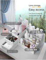 Caja De Maquillaje Con Cajones De Almacenamiento Para Escritorio De Vestíbulo Organizador De Cosméticos Y Labiales Para Dormitorio - details 1