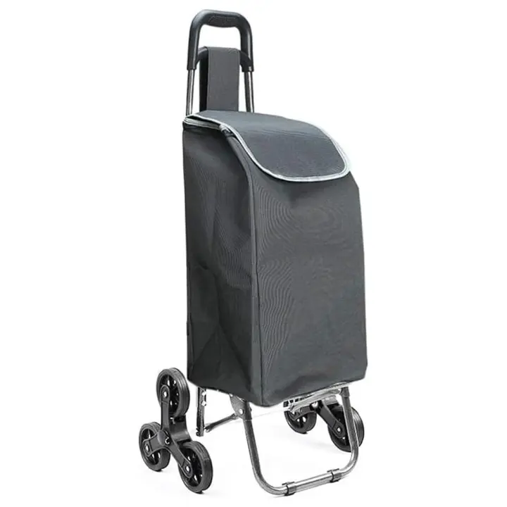 Carro de la Compra Plegable con 6 Ruedas para Subir Escaleras, Bolsa Impermeable de 42L Gris COSHANO - 1