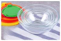 LILI HOME 🔹 Pack de Boles de Cristal con Tapa🔹 ¡OJO! CON EL TAMAÑO: 900 ml Ø17 cm, 500 ml Ø14 cm, 350 ml Ø12 cm, 200 ml Ø10 cm y 150 ml Ø9 cm. Vidrio de alta calidad para uso prolongado. Tapas seguras para el contacto con alimentos. - details 2