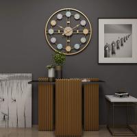 50cm XL Reloj de pared silencioso de metal simple y elegante Reloj de pared forjado N-Dorado (Baterías no incluidas) - details 5