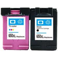 HP 650XL Pack 2 tinteiro Compatible 650XL (CZ101AE CZ102AE) negro y Tricolor - details 2