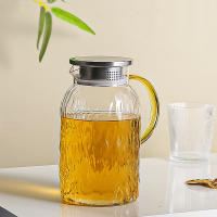 Cacerola De Agua Fría De Vidrio Resistente Al Calor 51.7oz/62oz Con Mango Amarillo Tetera Para Bebidas Y Jugo Ecológica Para El Hogar - details 1
