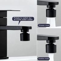 Extensor De Grifo Rotativo 360° Negro Cobre Ajustable 2 Modos Regla De Lavabo Boquilla Grifo Rotatorio Antisalpicaduras Tapón Bucinero - details 3