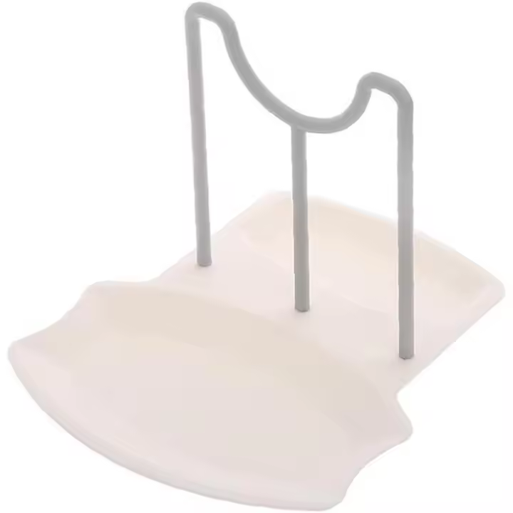 Soporte de tapa y cuchara, 2 en 1 evita salpicaduras | fácil de limpiar blanco encimera estante olla tapa sin perfeccionamiento blanco, - 1
