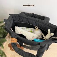 Bolsa De Bebé Multifuncional Coreana Estilo Hobos Tamaño Medio Para Embarazadas Con Cierre De Cremallera Material De Tela Bolsa De Mano Para Accesorios De Bebé - details 10