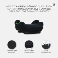 Asalvo Elevador Pamy i-Size 125–150 cm – Booster Ultraligero, Fácil de usar con Cinturón, Tapizado Lavable y Máxima Comodidad para Niños - details 2