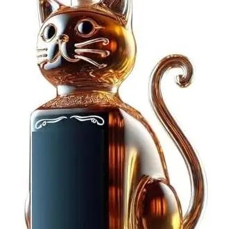 Botella de Whisky con Gato | Botellas de Whisky Premium | Decantador con Gato | Decantador de Vidrio Único para Whisky | Para Decoración de Bares, Hogar, Regalos para Hombres, Padres y Esposos - 300 ml - 1