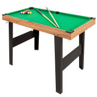 COLORBABY - Mesa de billar americano para niños y adultos, medidas 121x61x70 cm, fabricada de madera resistente, incluye 2 tacos, 16 bolas, 1 tiza, 1 cepillo y 1 triángulo, para 2-4 jugadores, juego familiar, recomendado a partir de 6 años - details 0