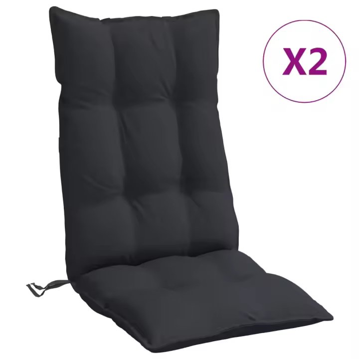 Lona Zapatos de Silla con respaldo alto 2 UDS Oxford Negro - 1