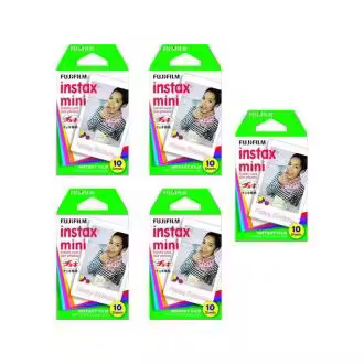 Fujifilm - Papel Fotográfico INSTAX Film Mini Spray Art 16779809 para cámaras Instax Mini, impresión instantánea 54 x 86 mm con revelado en 90 segundos, acabado brillante y colores vibrantes, ideal para detalles boda y comunión - 1