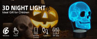 Lámpara De Mesa LED Ilusión 3D Esqueleto Lámpara De Noche Calavera Regalo De Cumpleaños De Halloween De Navidad Para Niños Y Bebés Hombres - details 0