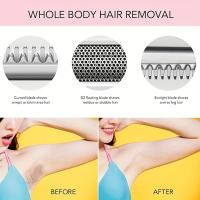 Depiladora corporal 4 en 1 para depilación de axilas, Afeitadora eléctrica para pelo de piernas y bikini, afeitadora de tijera, recortadora para mujeres - details 4