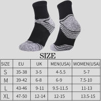 3 Pares De Calcetines Deportivos Unisex Con Suela Gruesa Y Absorbedora De Humedad Para Correr Talla EUR35-50 Calcetines De Cuello Alto De Algodón - details 1