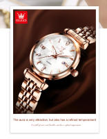 Reloj De Mujer OLEVS Elegante Y Moderno Con Forma De Rombo Resistente Al Agua De Cuarzo Con Correa De Acero Inoxidable Y Espejo Original Fecha - details 11