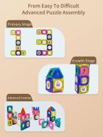 Bloques De Construcción Magnéticos 3D Para Niños 94PCS Juego Educativo De Carreras De Marmol Puzzle De Tubo De Asamblea Juguetes Para Regalos - details 4