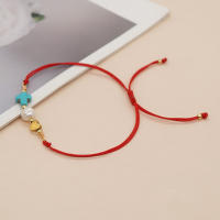 Pulsera De Perlas Y Turquesa Azul Con Corazón De Melocotón Estilo Bohemio Regalo Para Amigo Joyería Unisex Transmisión De Año - details 2