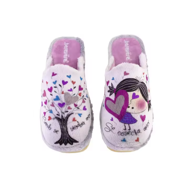 BEREVERE 3506 Zapatillas de casa de mujer rosa 625 - 1