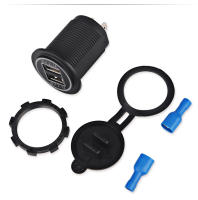 Cargador Dual USB 4.2A Para Coche Y Motocicleta Enchufe De Pijín LED Enchufe De Poder De Plug Outlet ABS 12V 24V - details 5